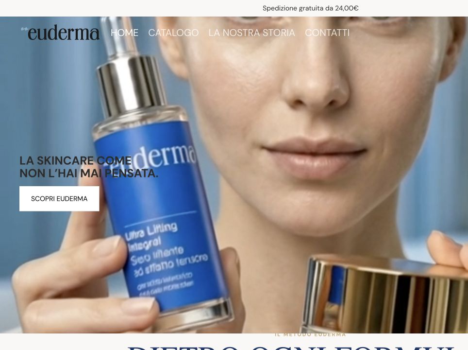 Homepage del progetto EUDERMA